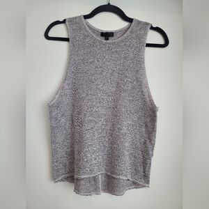 Topshop Raw Hem Grey Tank Size 6